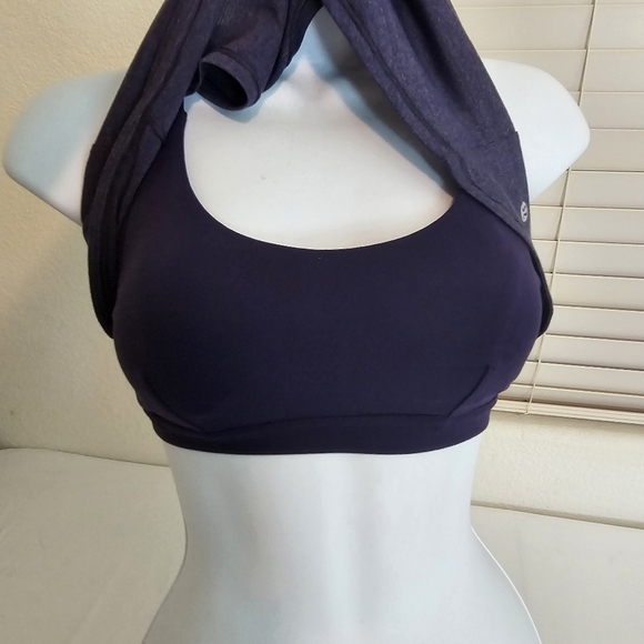 Lululemon Twist and Reach Tank Open Back Split with Built-In Bra Size 2 Purple - Picture 9 of 14
